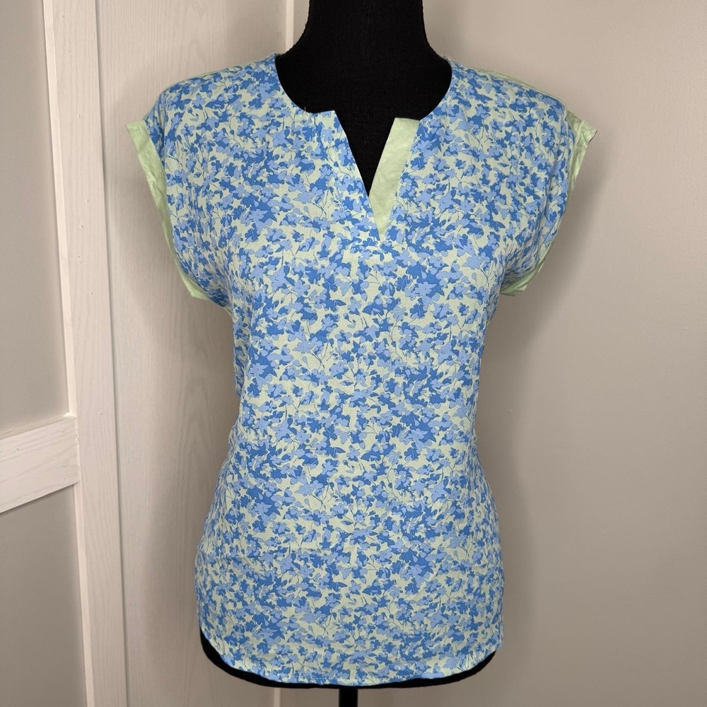 Papermoon Blue Floral Cap Sleeve Top‎ XSP | NWT